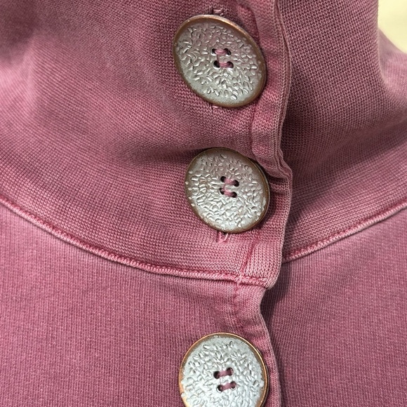 Vintage prAna Breathe Jacket Women XS Mauve Big Button Organic Cotton Boho Indie - Picture 3 of 11